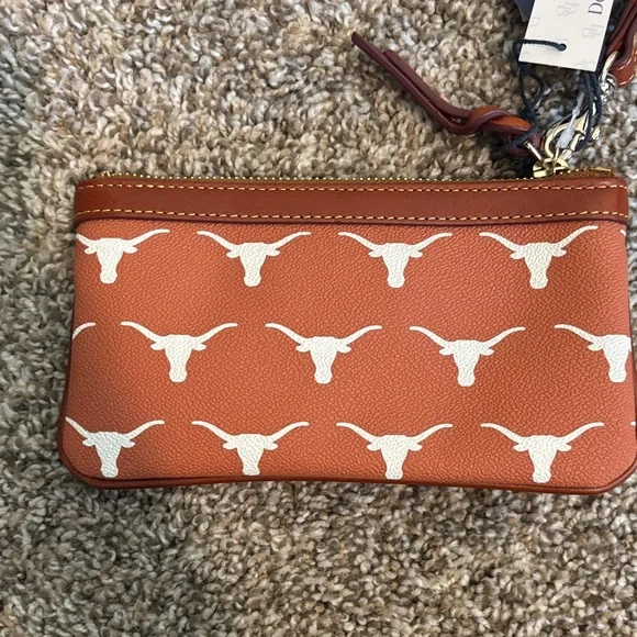 Dooney & Bourke Brown and White Longhorn Wristlet - Picture 6 of 6